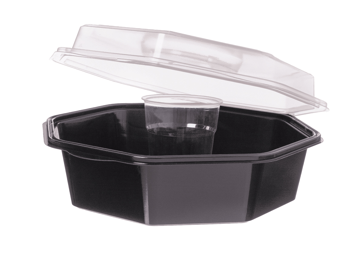 Dressing Klapppboxen 8-eckig 950/90ml 190x70mm - 240 Stück