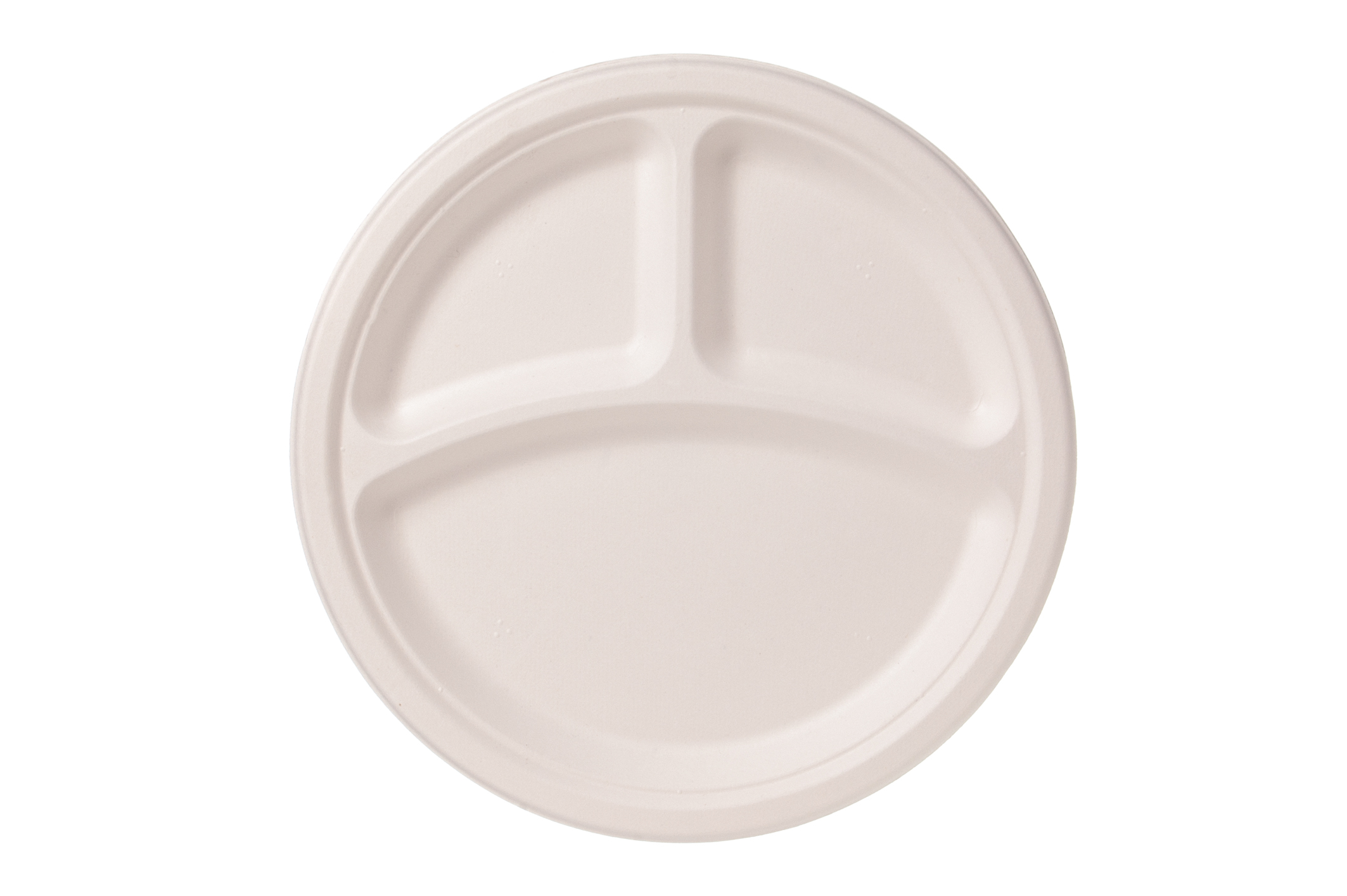 Shopbild Einweg Teller 3-geteilt Holzfaser 26cm - 400 Stück