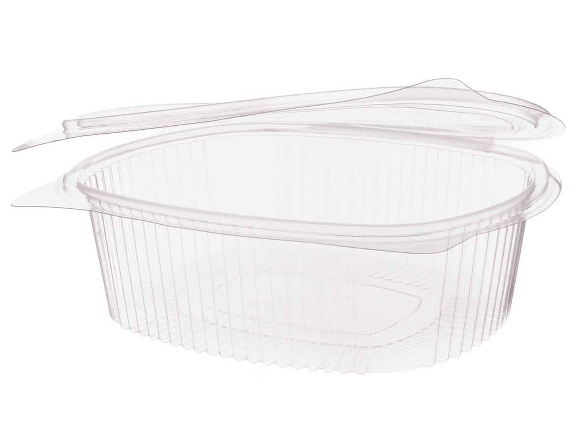 Salat Klappboxen eckig PP 500ml 127x105x82mm - 500 Stück