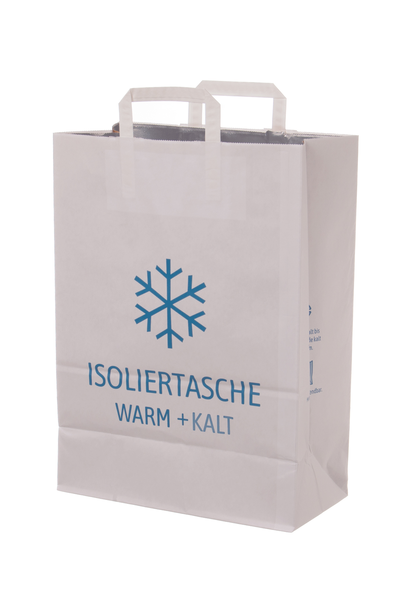 Papiertasche Tiefkühltasche Mehrweg 32+17x45cm - 150 Stück