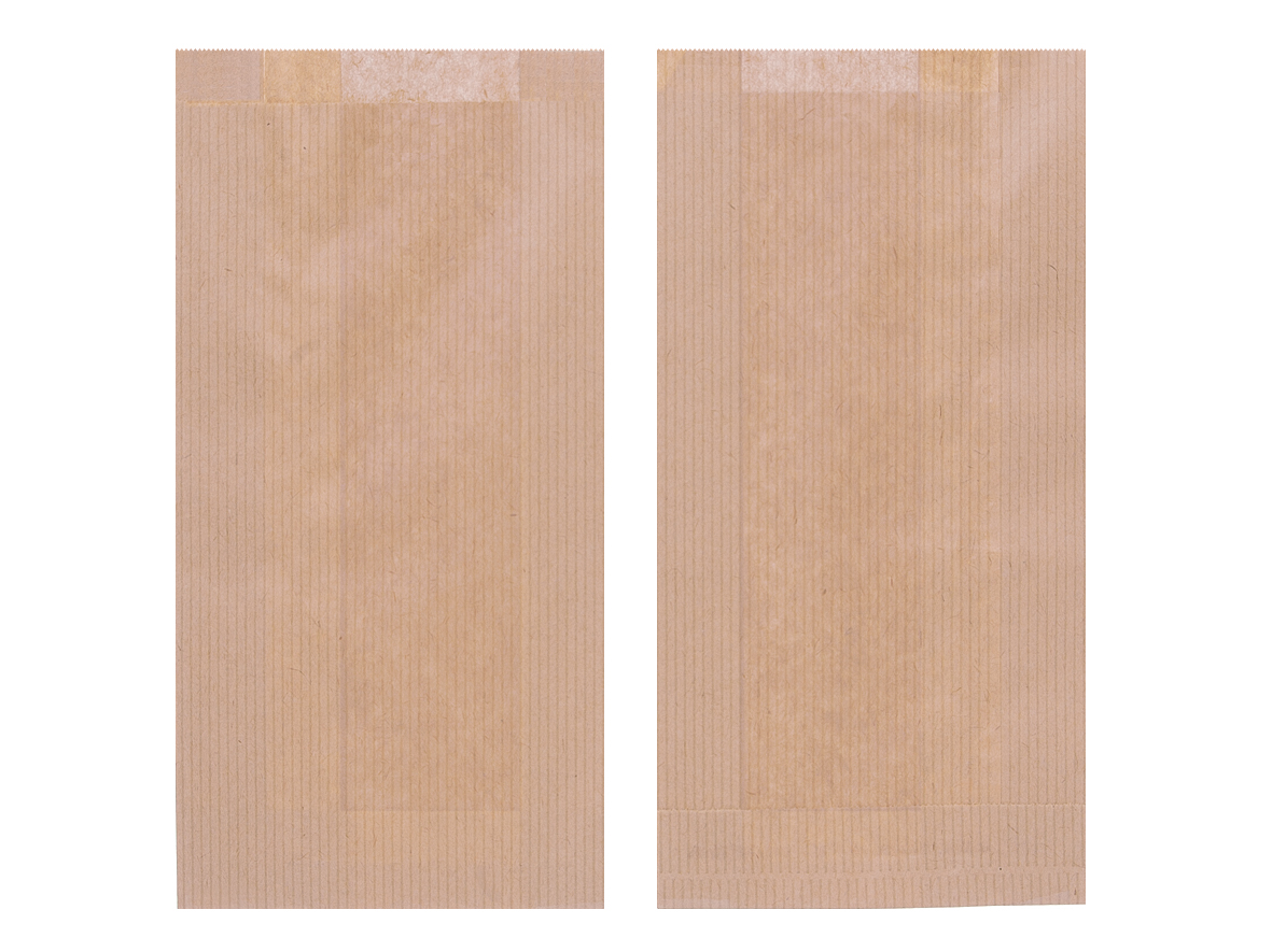 Shopbild Papier Faltenbeutel unbedruckt braun 20+7x42cm - 1000 Stück