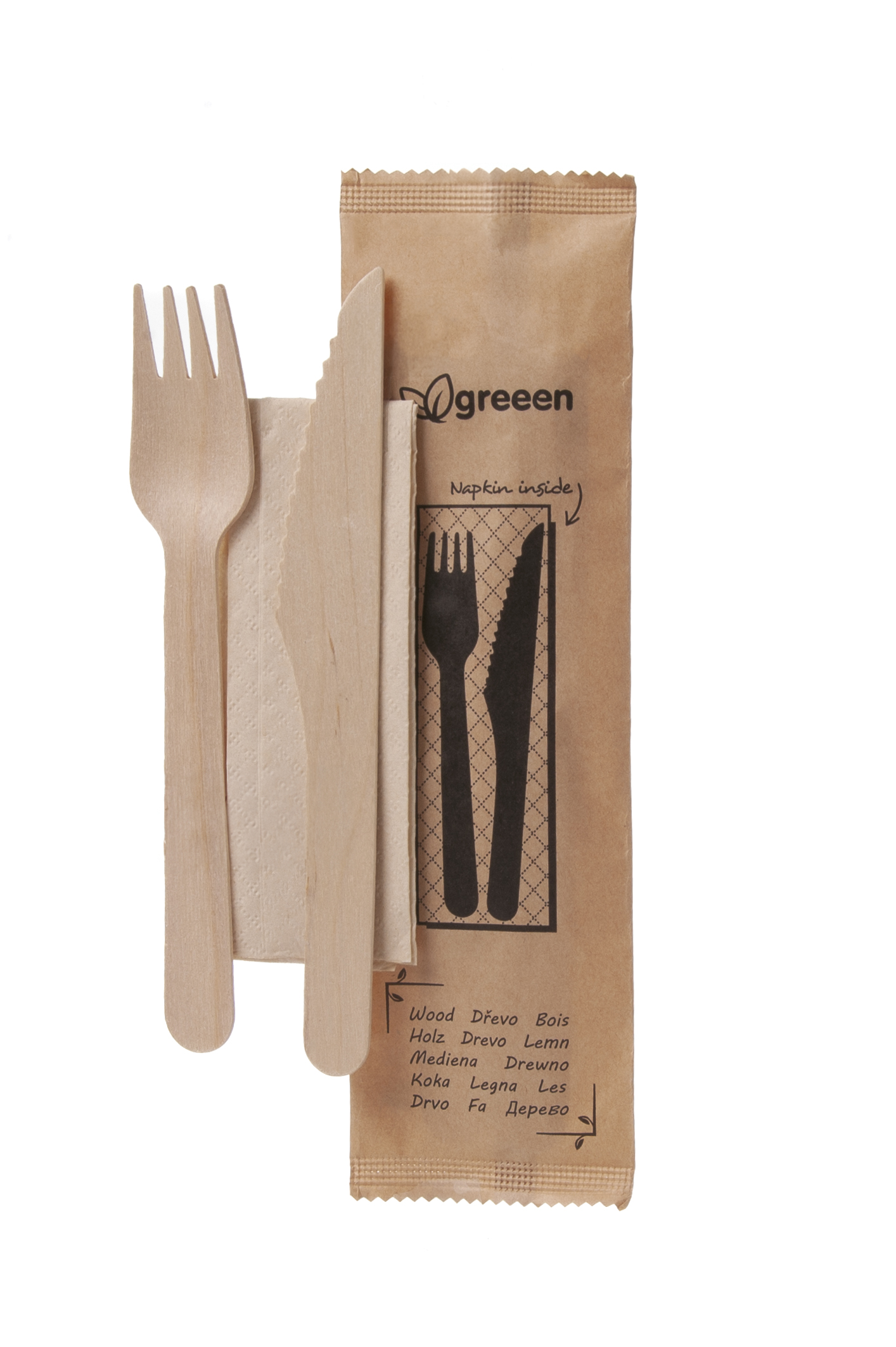 HOLZ BESTECKSET Holz Besteckset 16cm - 360 Stück