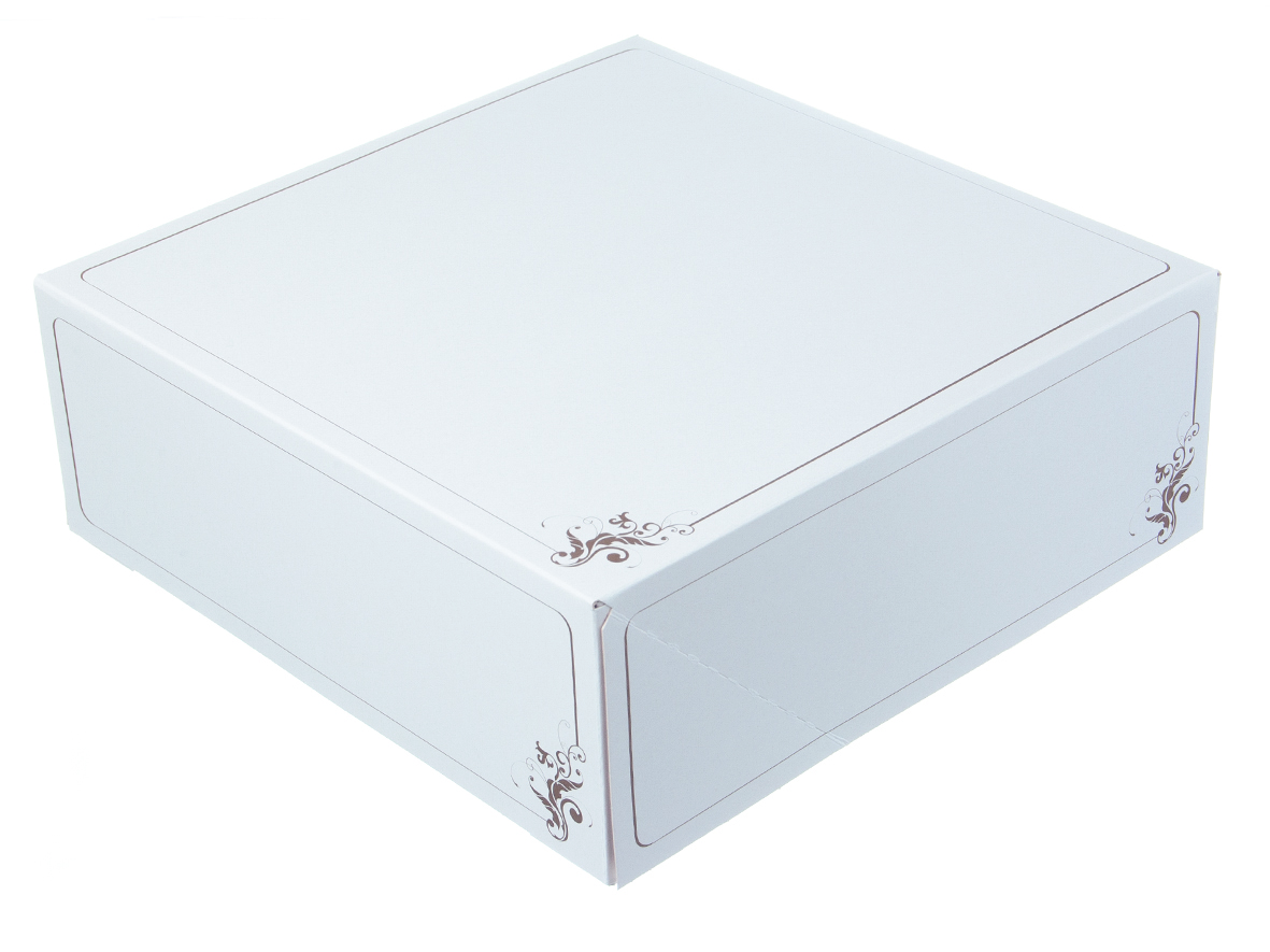 TORTENKARTON PAPPE Tortenkarton 1-teilig 230x230x80mm weiß - 100 Stück