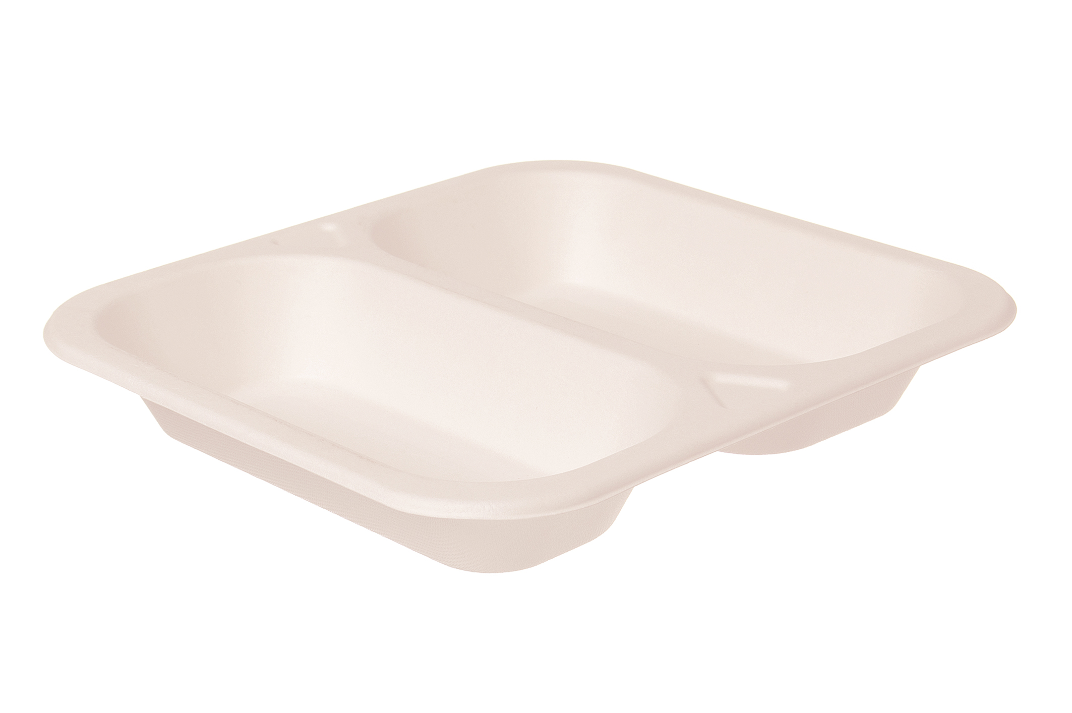Siegelschale 602BG 2-geteilt Bagasse 265x245x42mm - 200 Stück