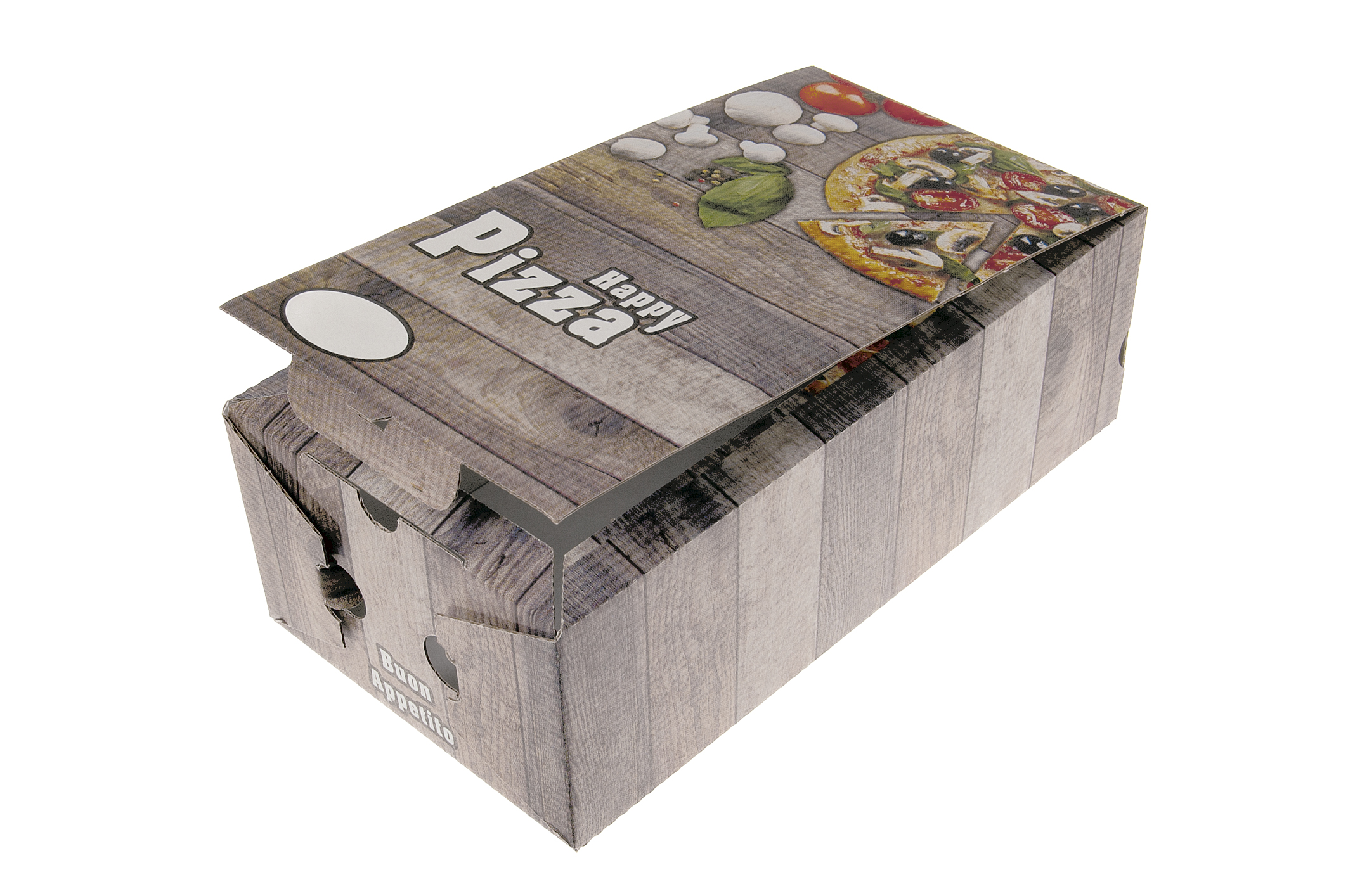 PIZZAKARTON HAPPY PIZZA Pizzakarton 30x16x10 Happy Pizza Calzone - 100 Stück