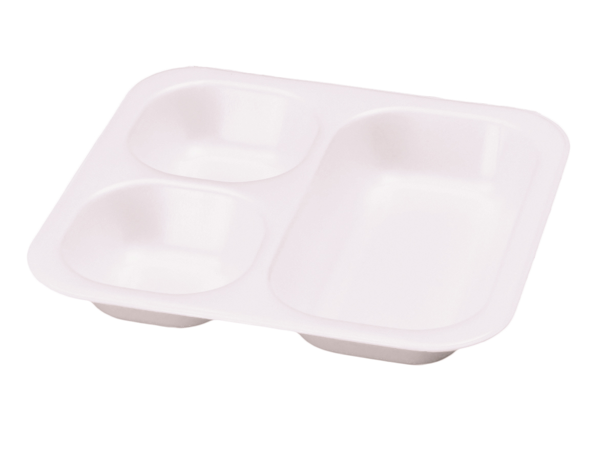 XPS SIEGELSCHALE WEISS Siegelschalen XPS Nr. 603 3-geteilt 265x247x42mm - 200 Stück